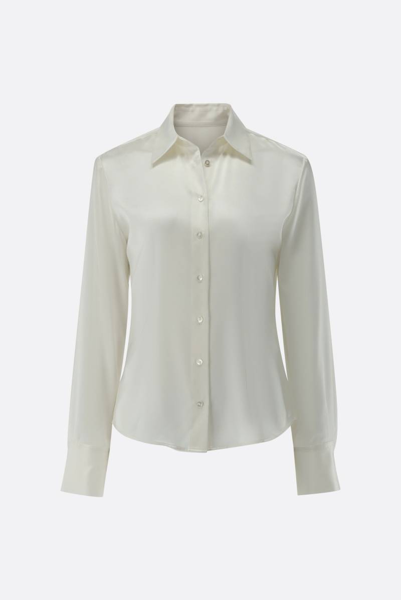 Hemdbluse tailliert aus Seidensatin-Stretch von van Laack