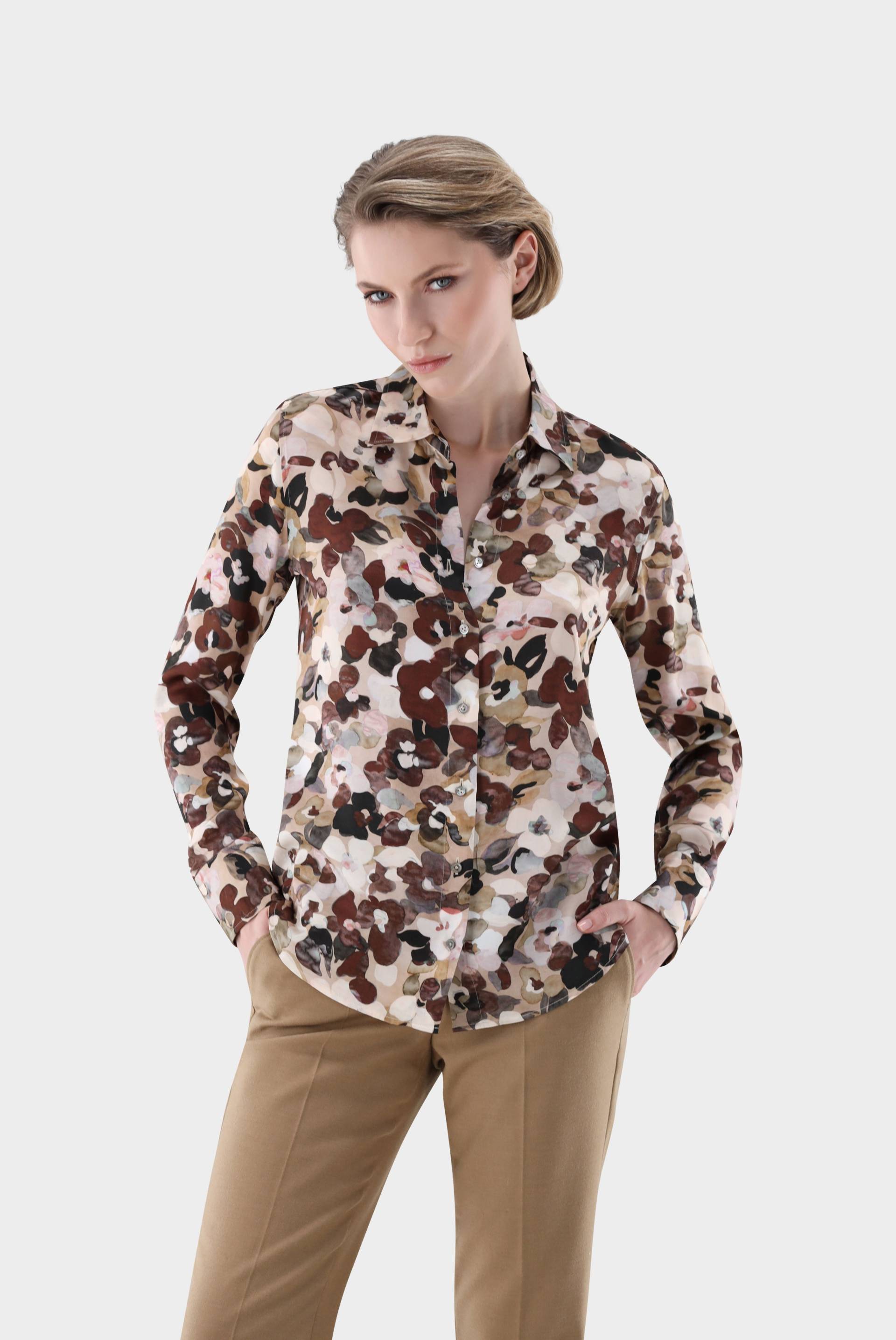 Hemdbluse tailliert mit Print von van Laack