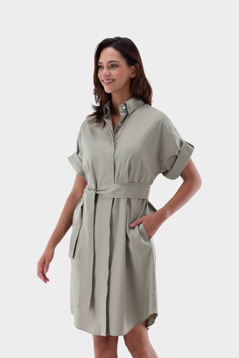 Hemdblusenkleid mit Bindegürtel von van Laack