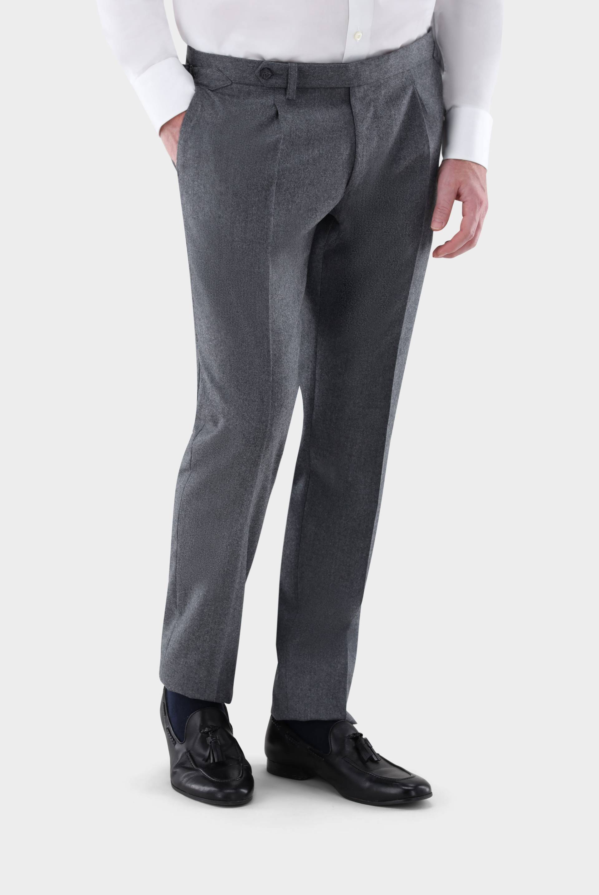 Hose aus Woll-Flanell mit Bundfalte von van Laack