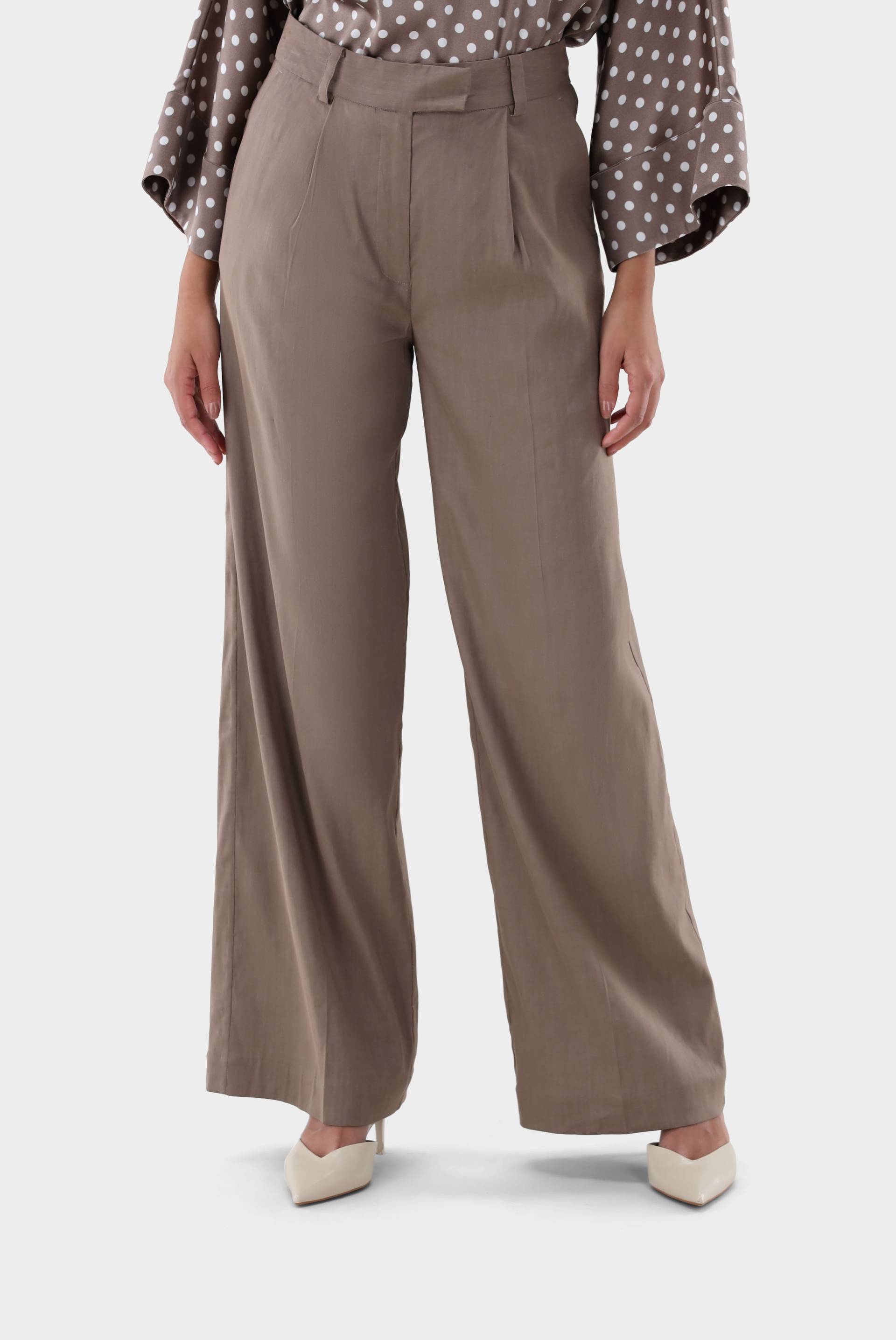 Hose mit weitem Bein und Falten Detail von van Laack