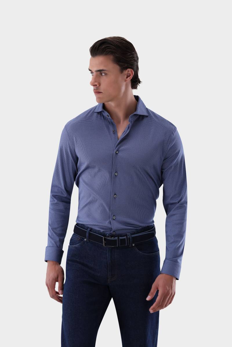 Jerseyhemd mit Micro Druck Tailor Fit von van Laack