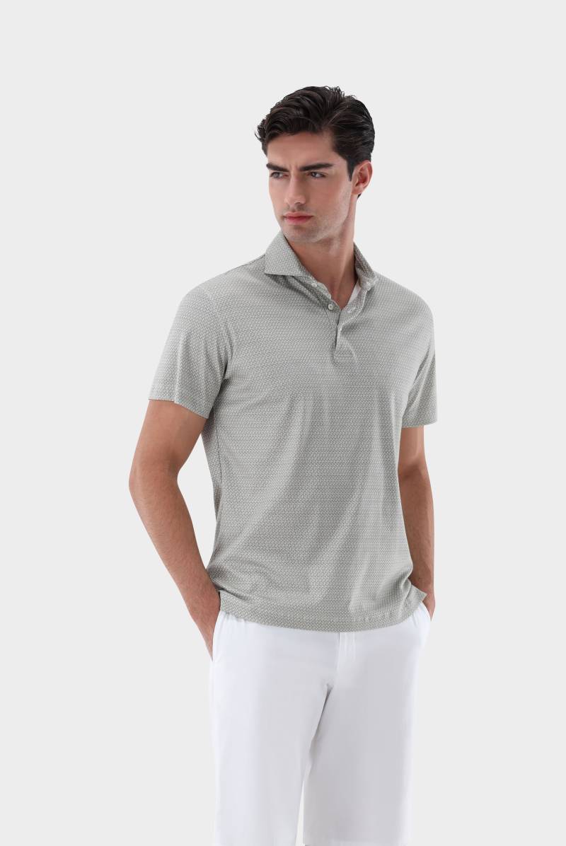 Jersey Poloshirt mit Signature-Print aus Schweizer Baumwolle Jersey Poloshirt mit Signature-Print aus Schweizer Baumwolle von van Laack