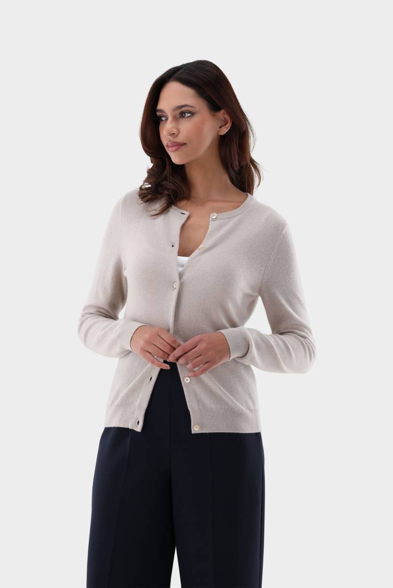 Kaschmir Strickjacke mit Rundhalsausschnitt von van Laack