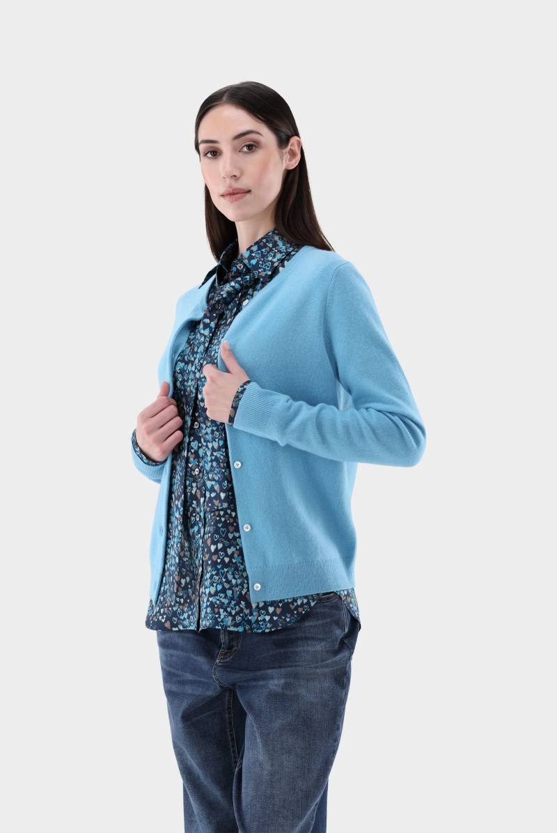 Kaschmir Strickjacke mit Rundhalsausschnitt von van Laack