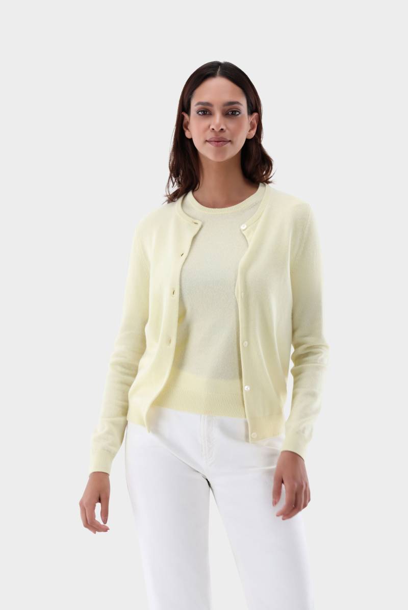 Kaschmir Strickjacke mit Rundhalsausschnitt von van Laack