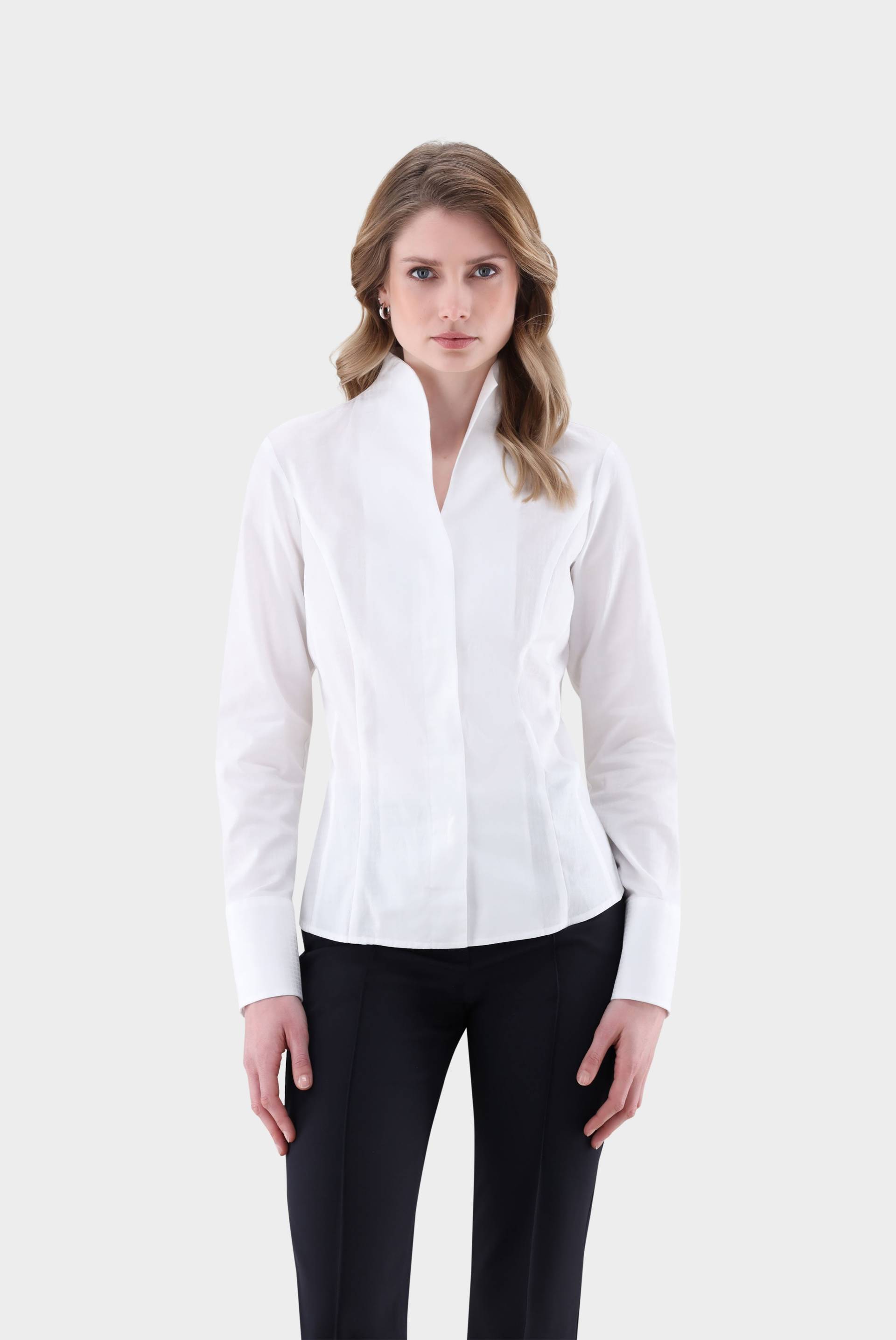 Kelchkragenbluse aus Jacquard Kelchkragenbluse aus Jacquard von van Laack