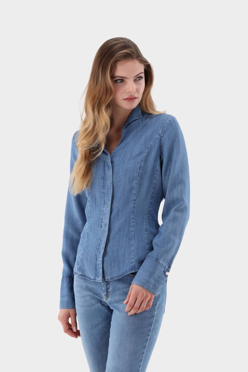 Kelchkragenbluse aus Jeans Stoff von van Laack