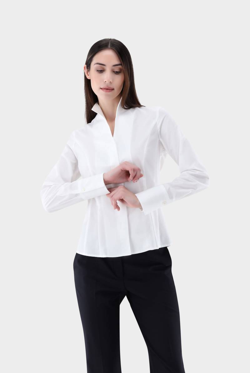 Kelchkragenbluse aus Popeline von van Laack