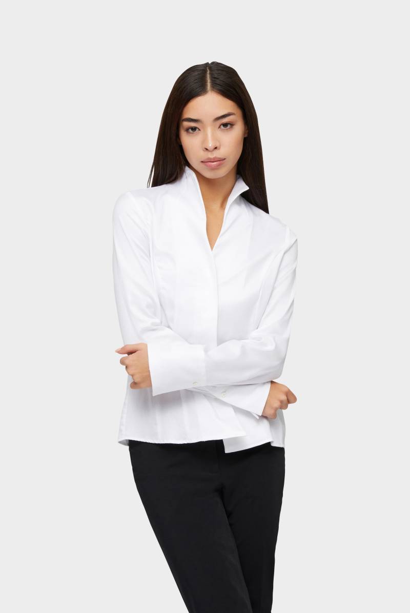 Popeline Kelchkragenbluse von van Laack