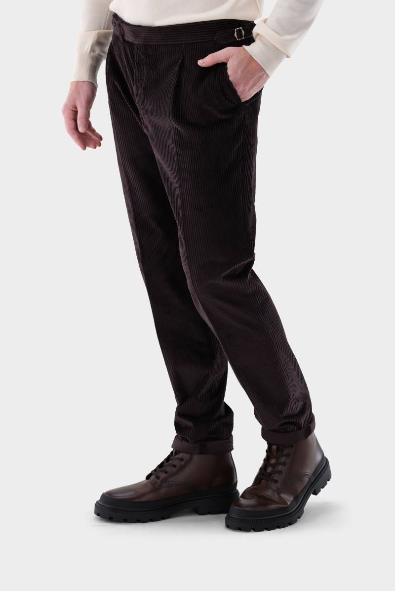 Kordhose mit Bundfalte Slim Fit von van Laack