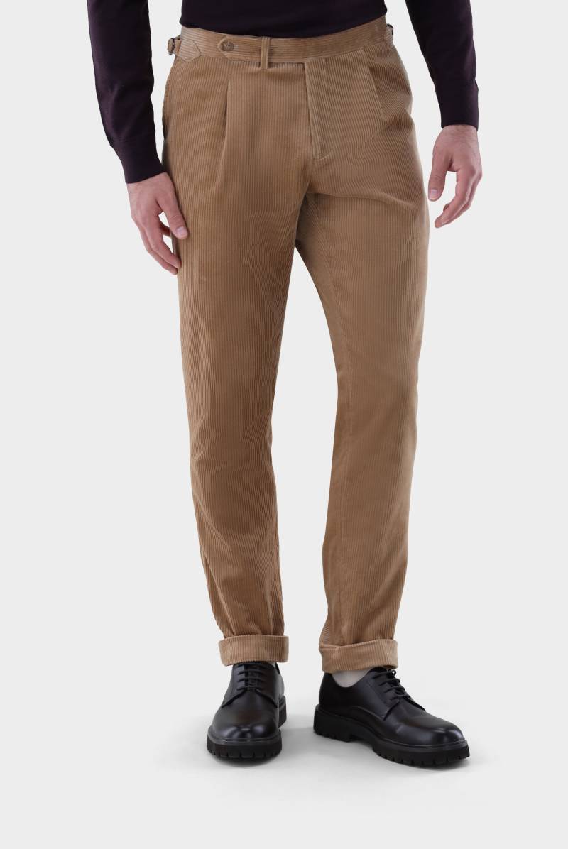 Kordhose mit Bundfalte Slim Fit von van Laack