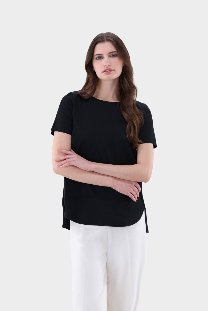 Kurzarm Bluse mit U-Ausschnitt von van Laack