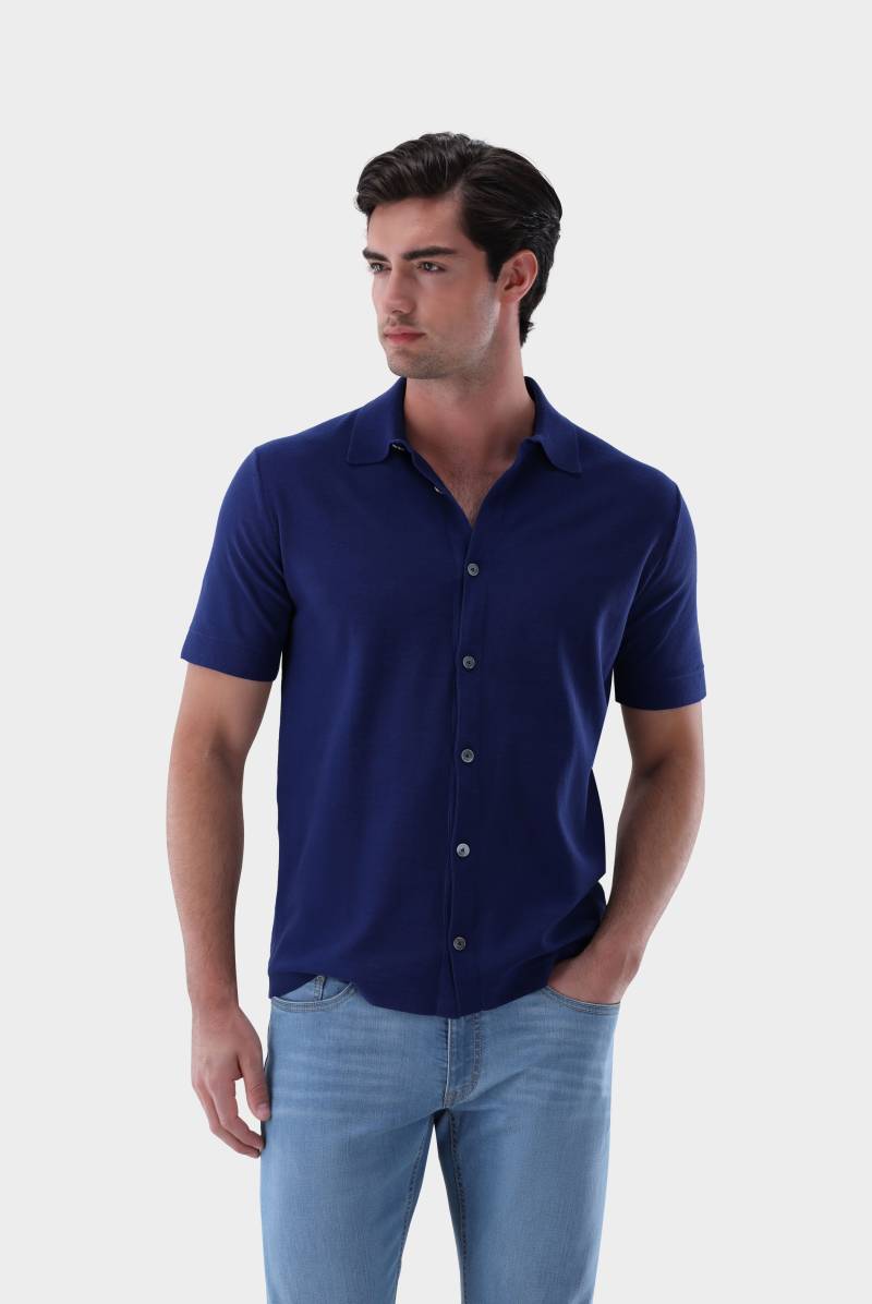 Kurzarm Strick Hemd aus Air Cotton von van Laack