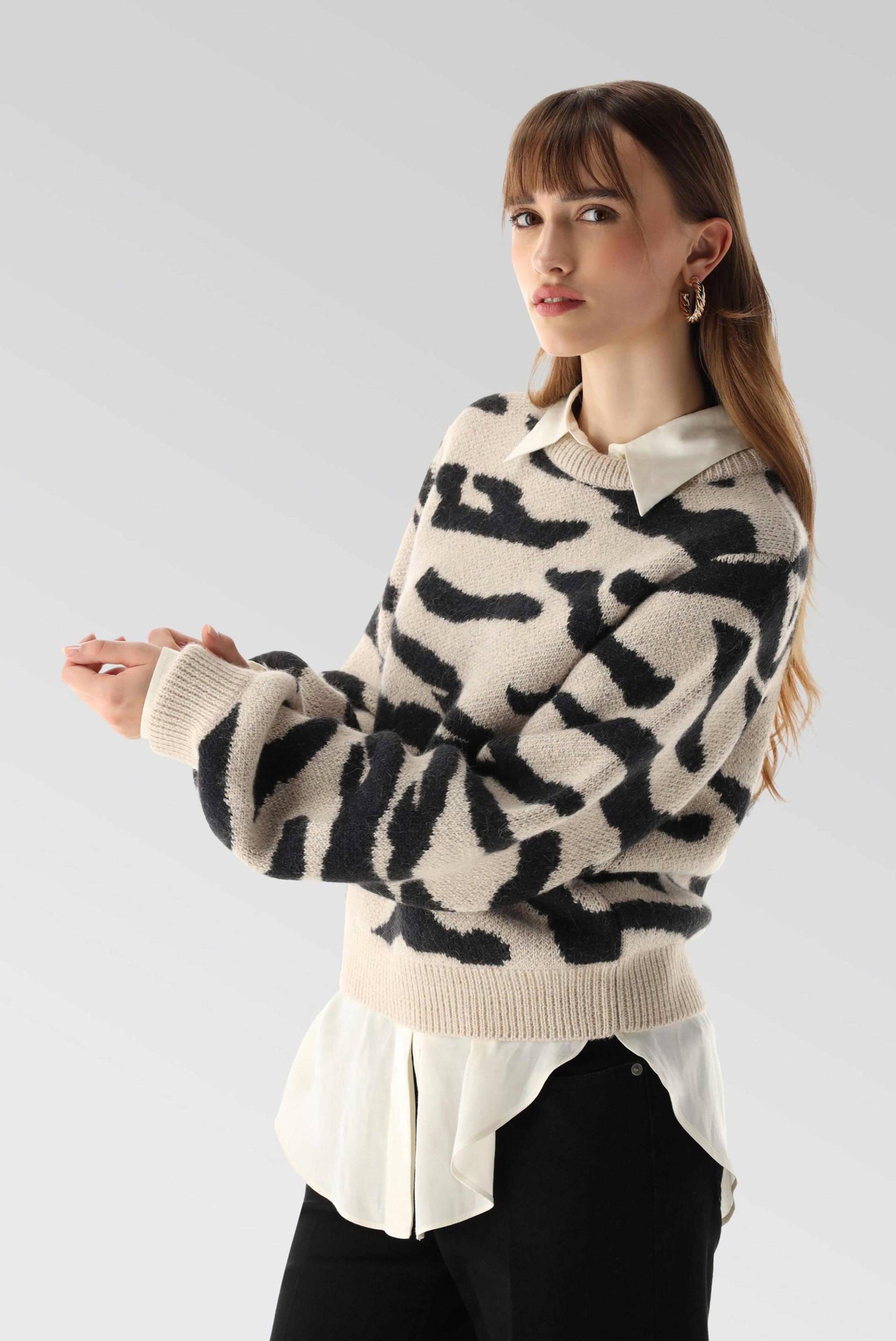 Kurzer Alpaka Pullover mit Muster Kurzer Alpaka Pullover mit Muster von van Laack