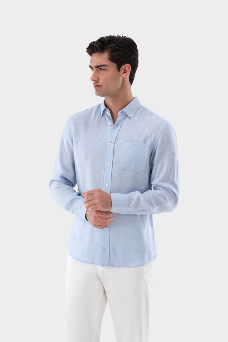 Leinenhemd mit Button Down Kragen Comfort Fit von van Laack