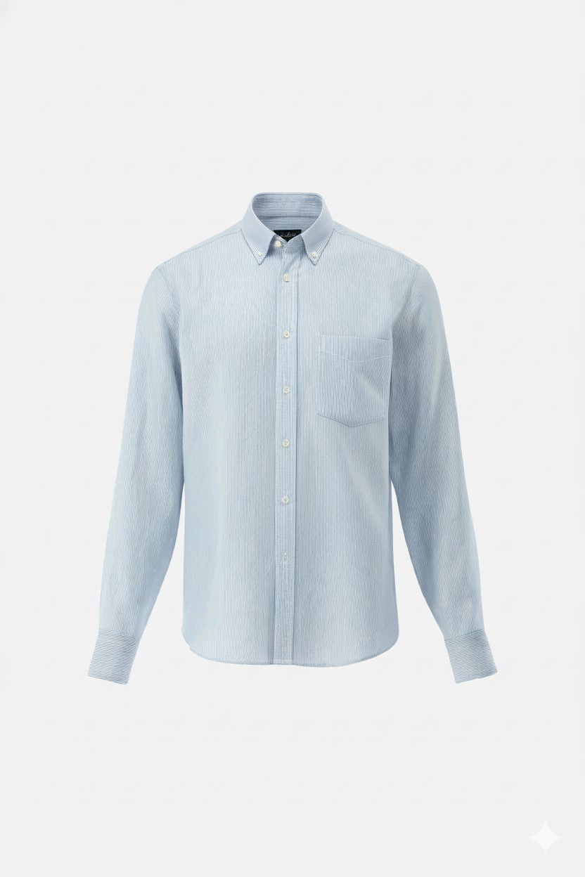 Leinenhemd mit Streifendruck von van Laack