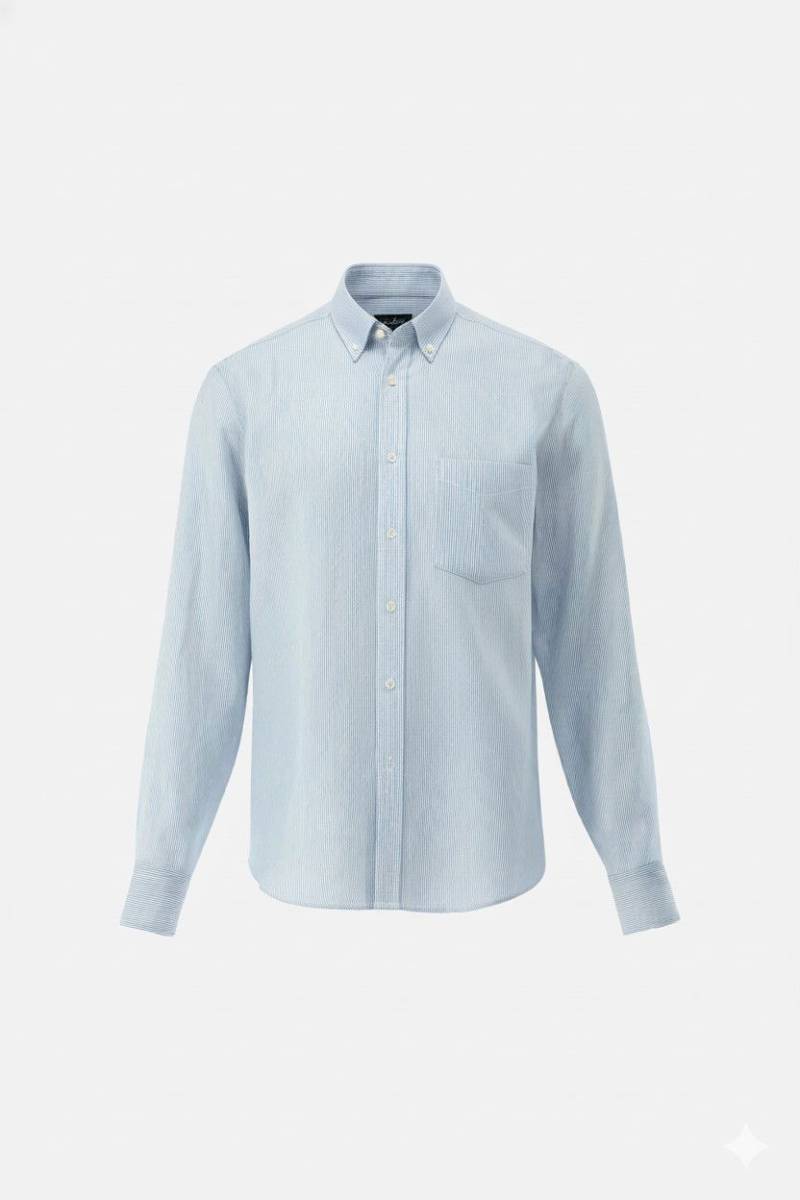 Leinenhemd mit Streifendruck von van Laack