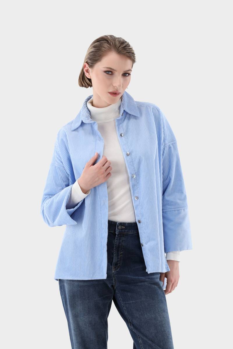 Locker geschnittene Breitcord-Bluse mit Schlitzen von van Laack