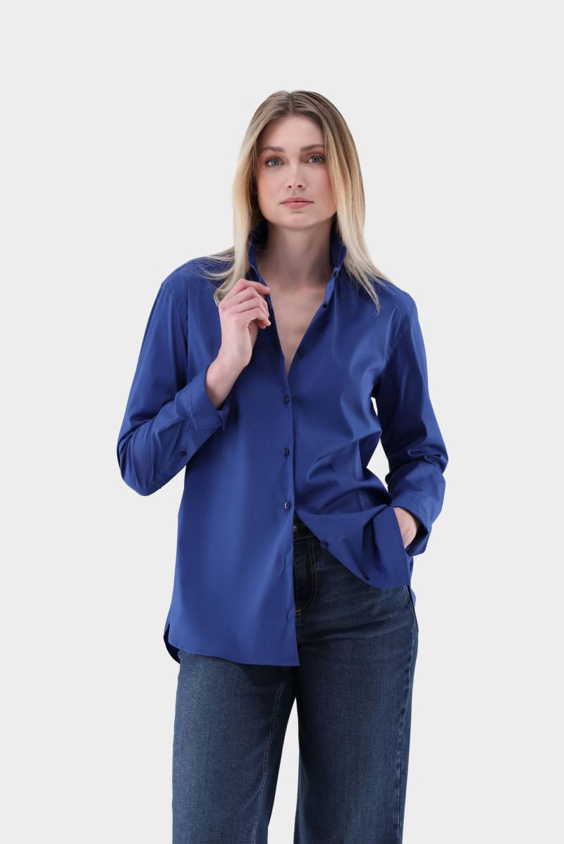 Lockere Bluse mit hohem Stehkragen und Stretch von van Laack