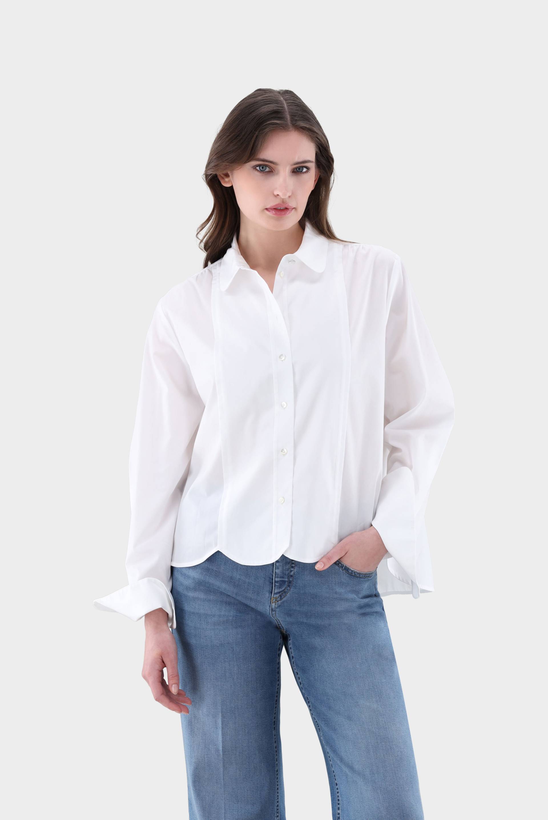 Lockere Cropped Bluse von van Laack