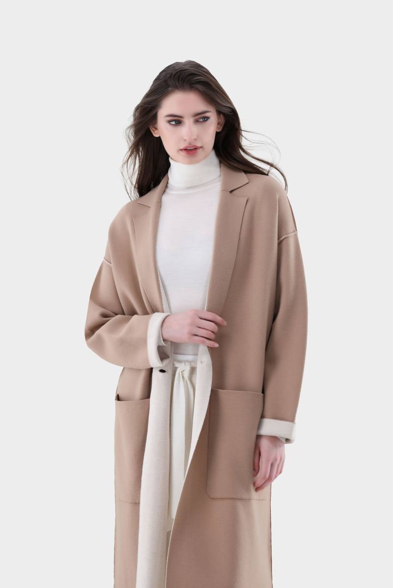 Mantel aus zweifarbigem Strick von van Laack