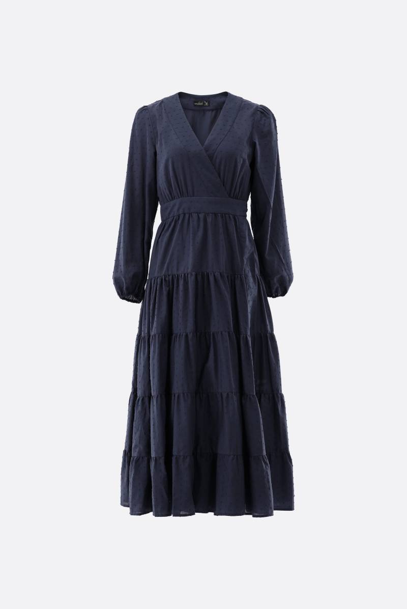 Midi-Wickelkleid mit Puffärmeln von van Laack