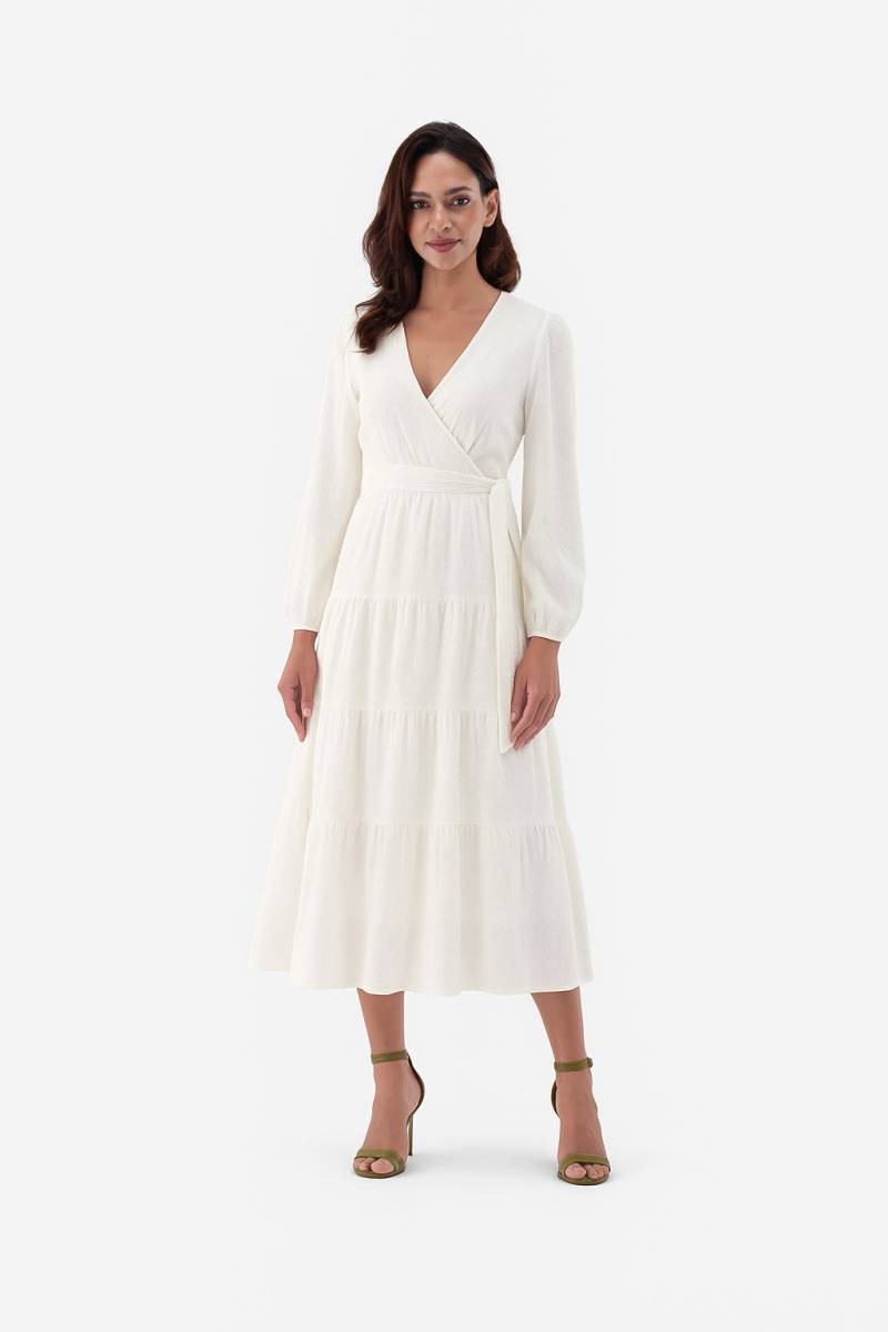 Midi-Wickelkleid mit Puffärmeln von van Laack