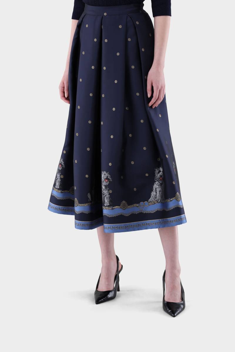 Midirock mit Jacquard-Druck von van Laack