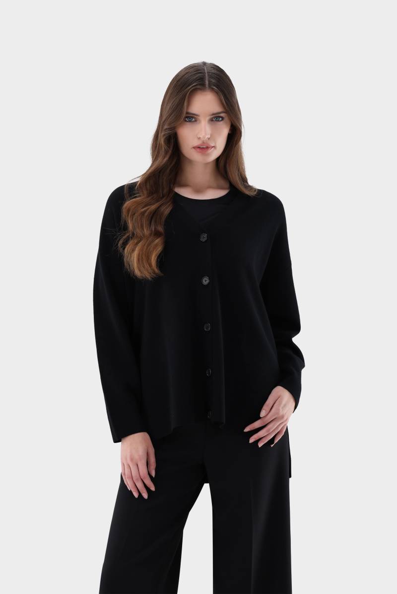 Cardigan oversized aus ultrafeiner Merinowolle von van Laack