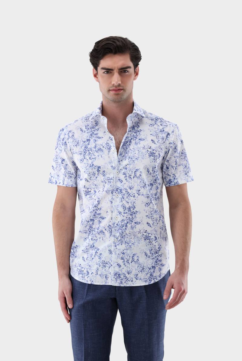 Popeline Hemd mit Blumen-Druck Tailor Fit von van Laack