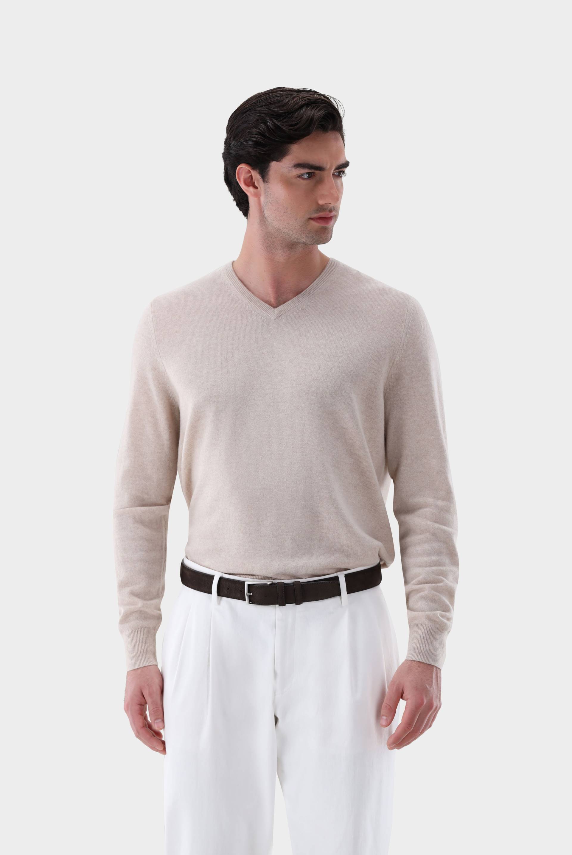 Pullover aus Kaschmir mit V-Ausschnitt von van Laack