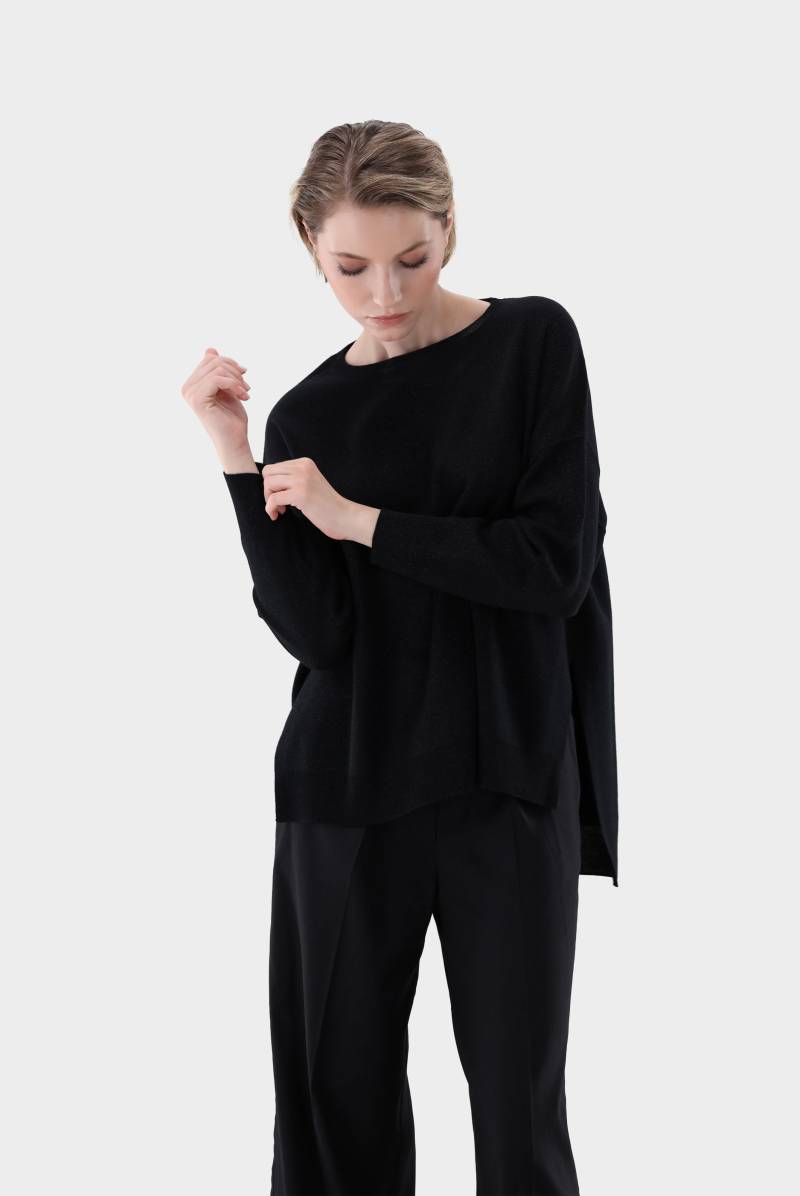 Pullover aus Merinowolle mit Glitzer Effekt von van Laack