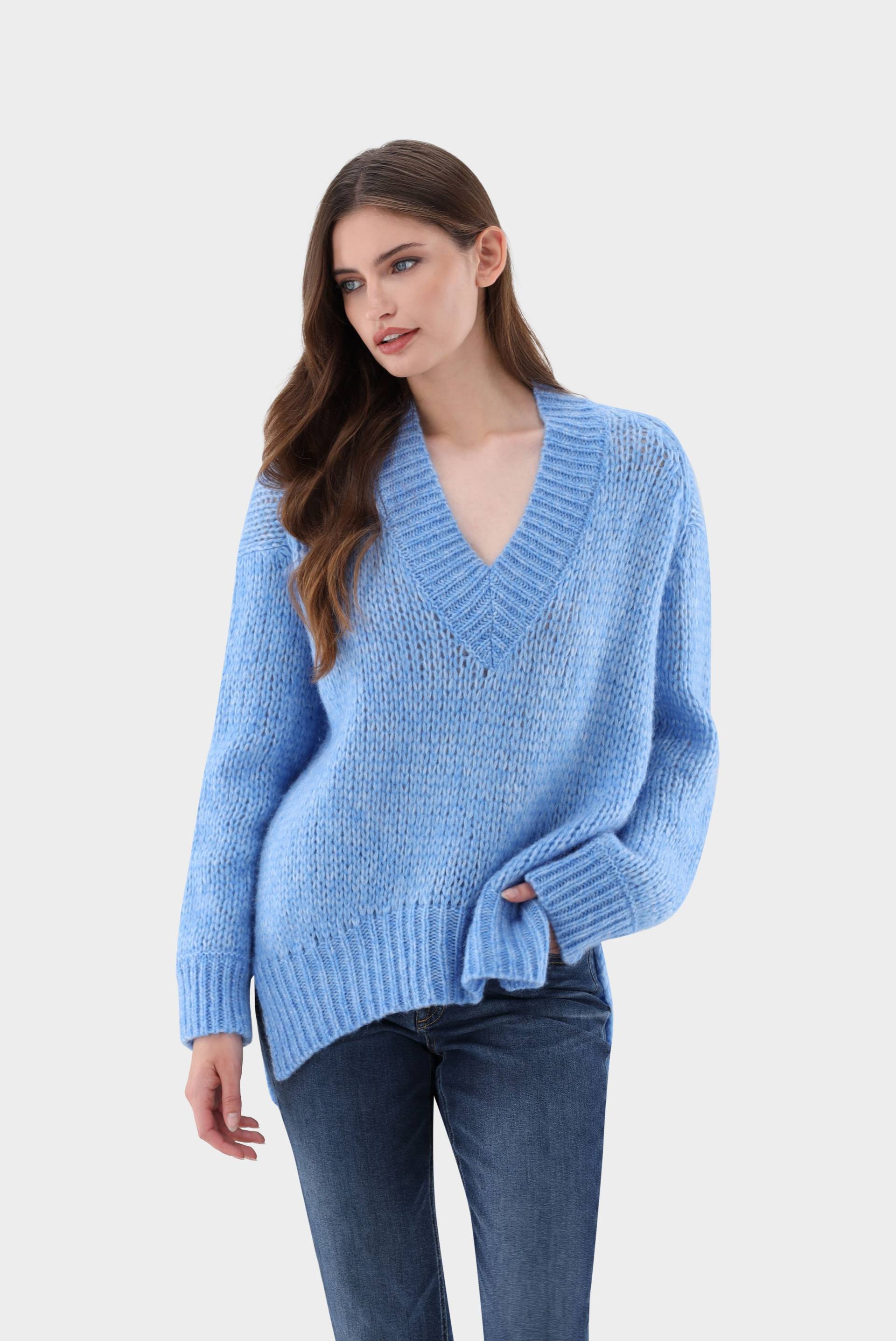 Pullover mit V-Aussschnitt oversized von van Laack
