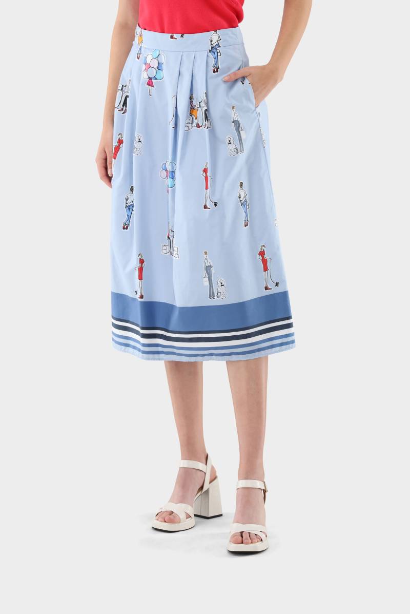 Rock aus Baumwolle mit Druck von van Laack