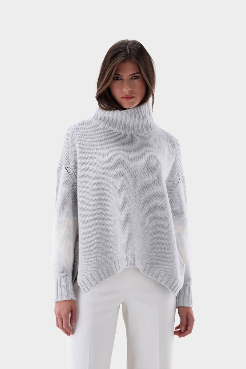 Rollkragenpullover oversized mit Muster an Ärmeln von van Laack