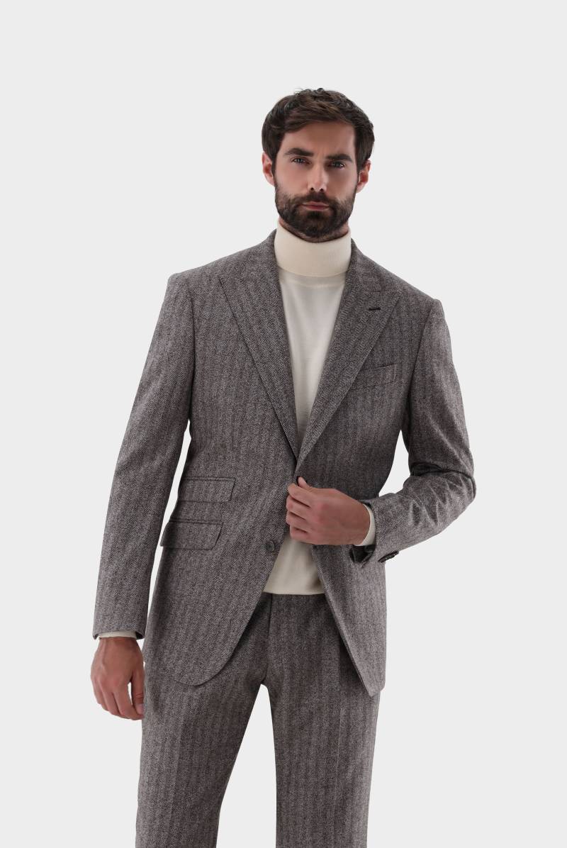 Sakko aus Wolle mit Fischgrät-Struktur von van Laack