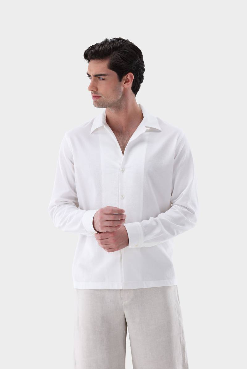 Seersucker-Hemd mit Reverskragen von van Laack