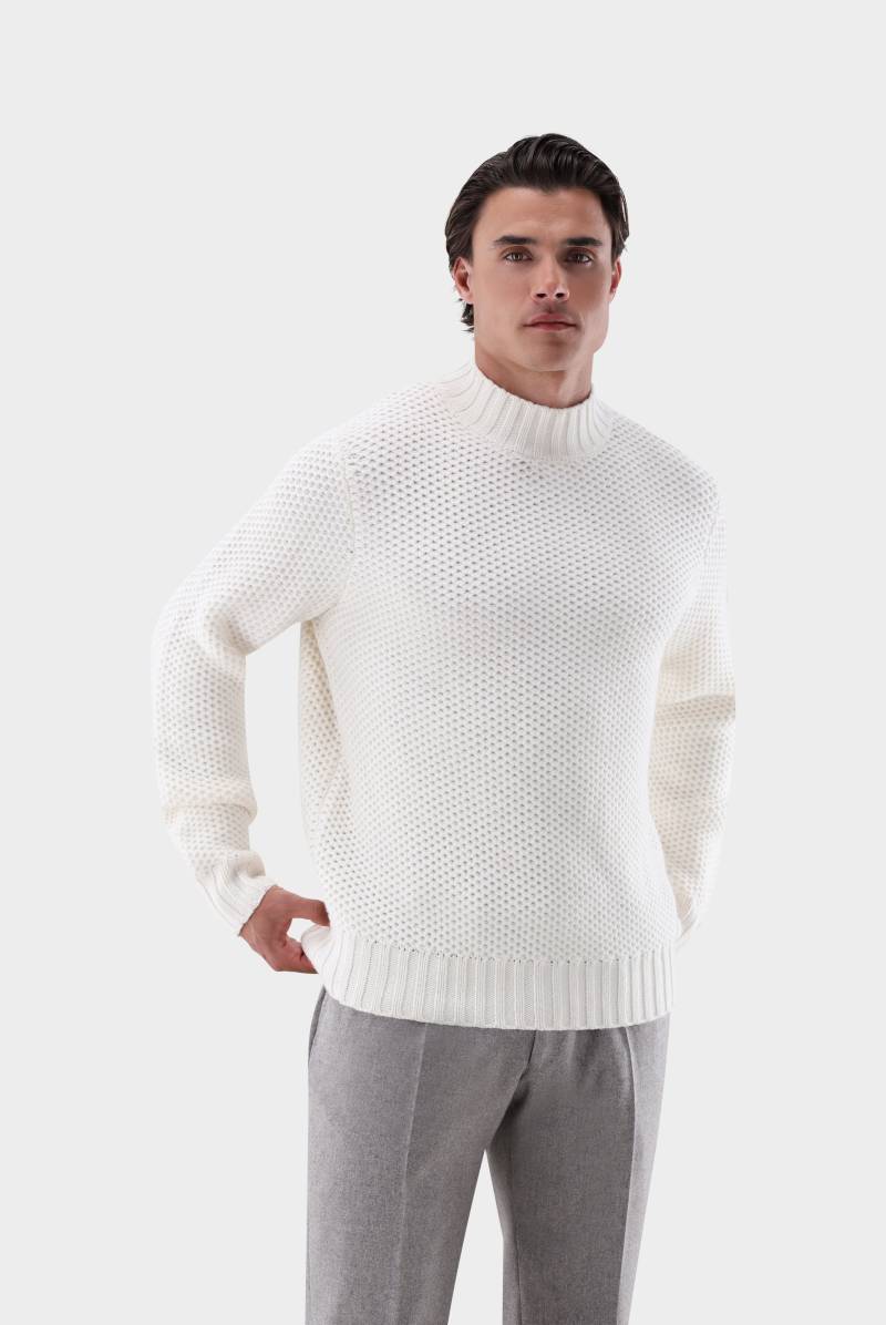 Stehkragenpullover mit Struktur und Kaschmir von van Laack