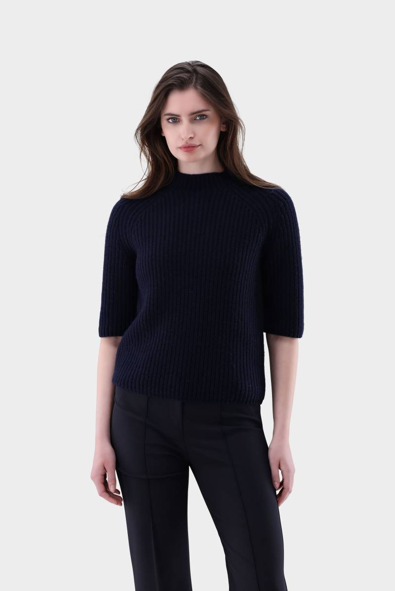 Stehkragenpullover mit kurzen Ärmeln von van Laack