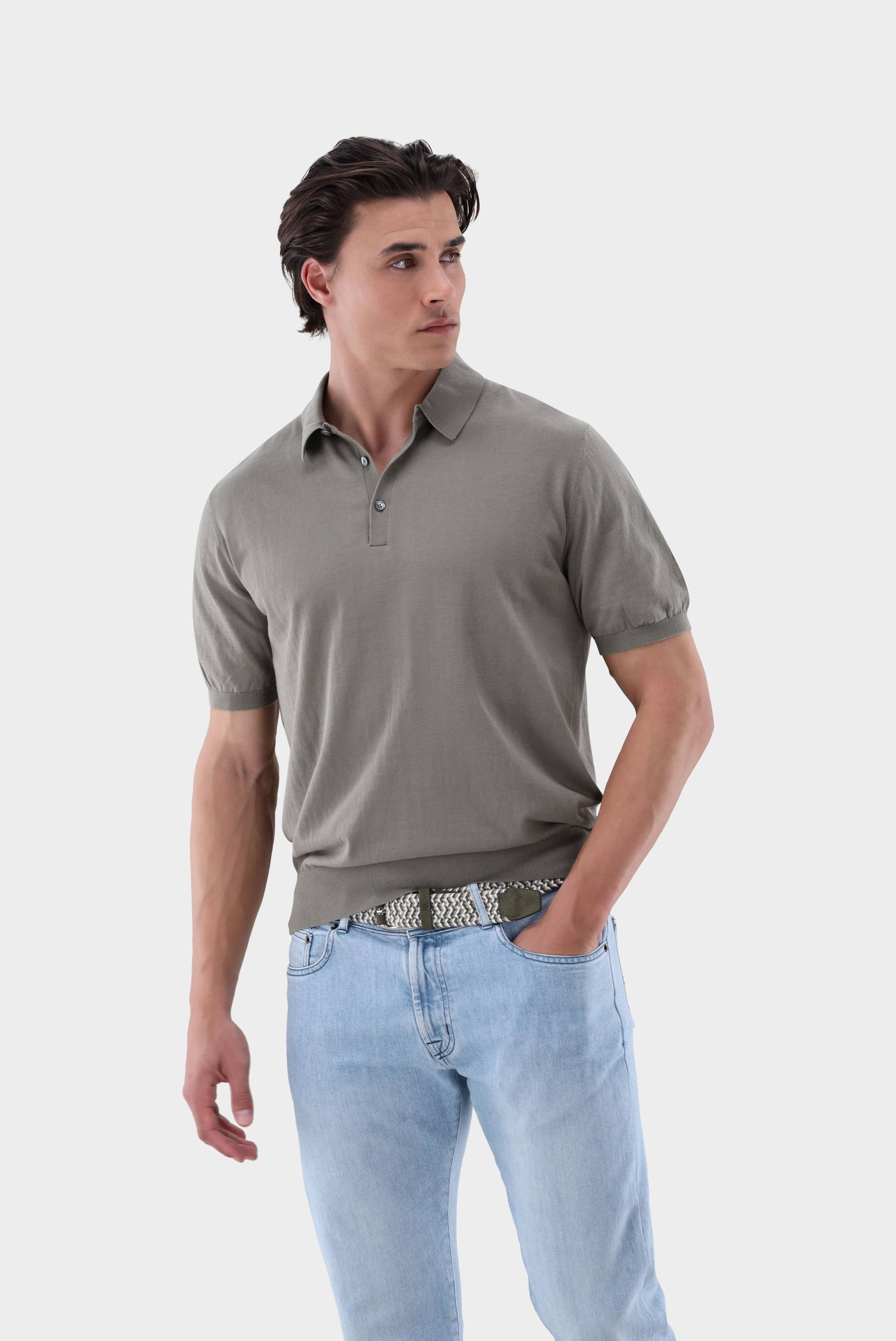 Strick Polo-Shirt aus Air Cotton von van Laack