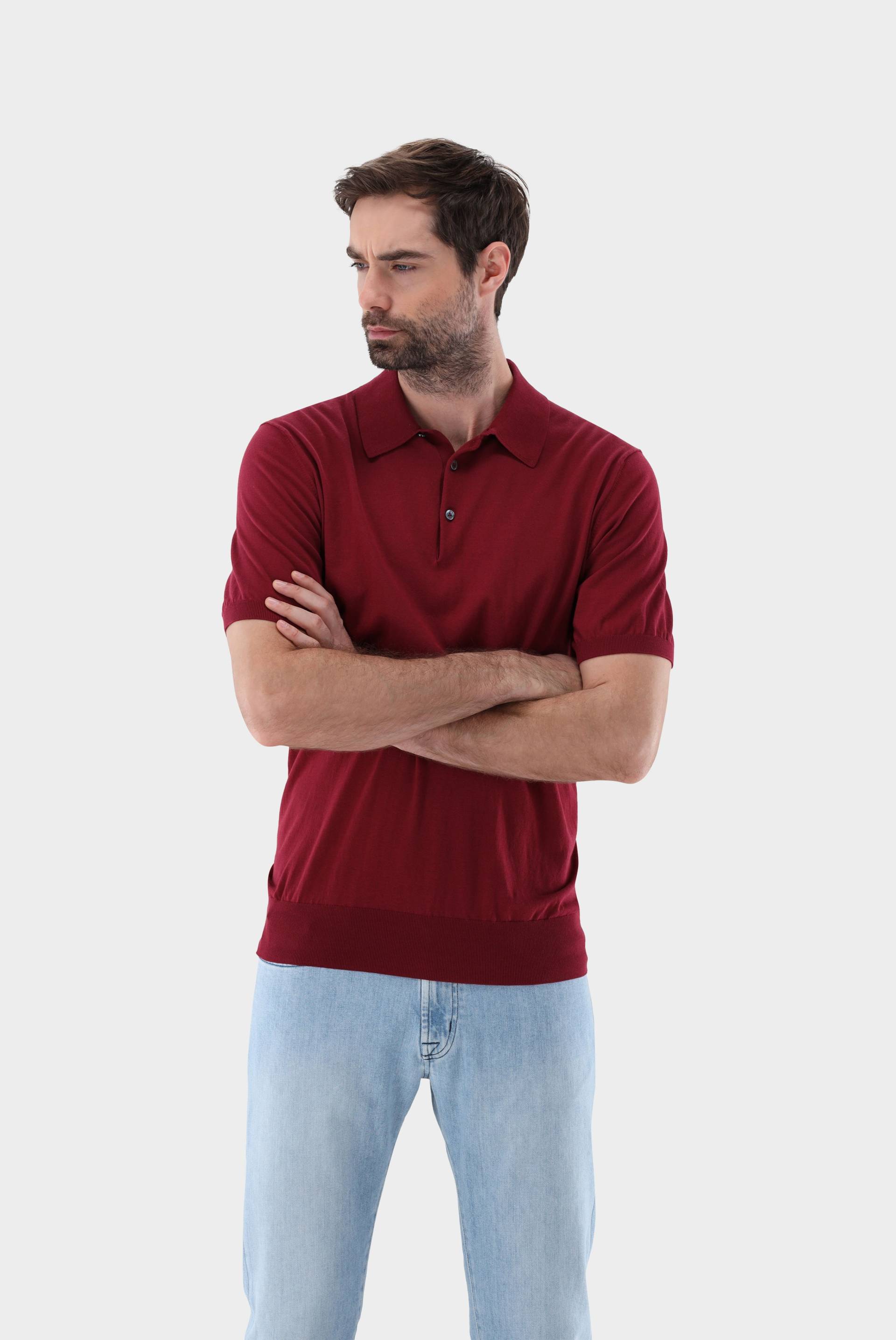 Strick-Polo-Shirt aus Air Cotton von van Laack
