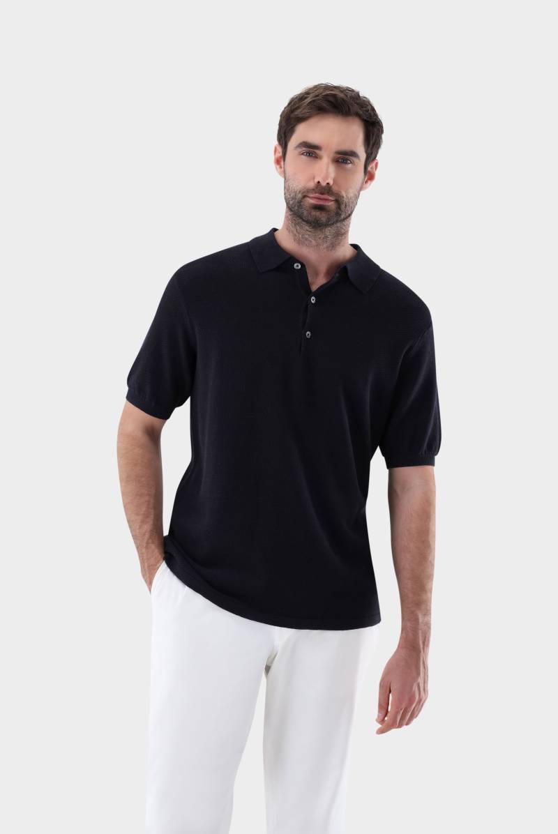 Strick Poloshirt mit Reiskorn Optik von van Laack