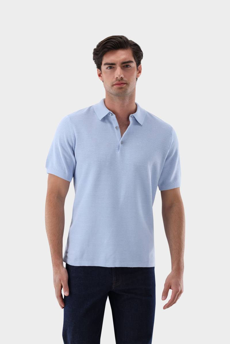 Strick Poloshirt mit Reiskorn Optik Strick Poloshirt mit Reiskorn Optik von van Laack