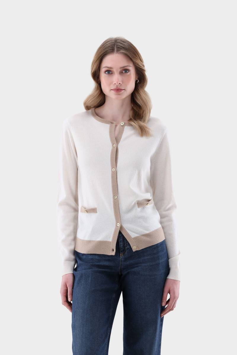 Strickjacke aus Kaschmir mit Kontrasten von van Laack