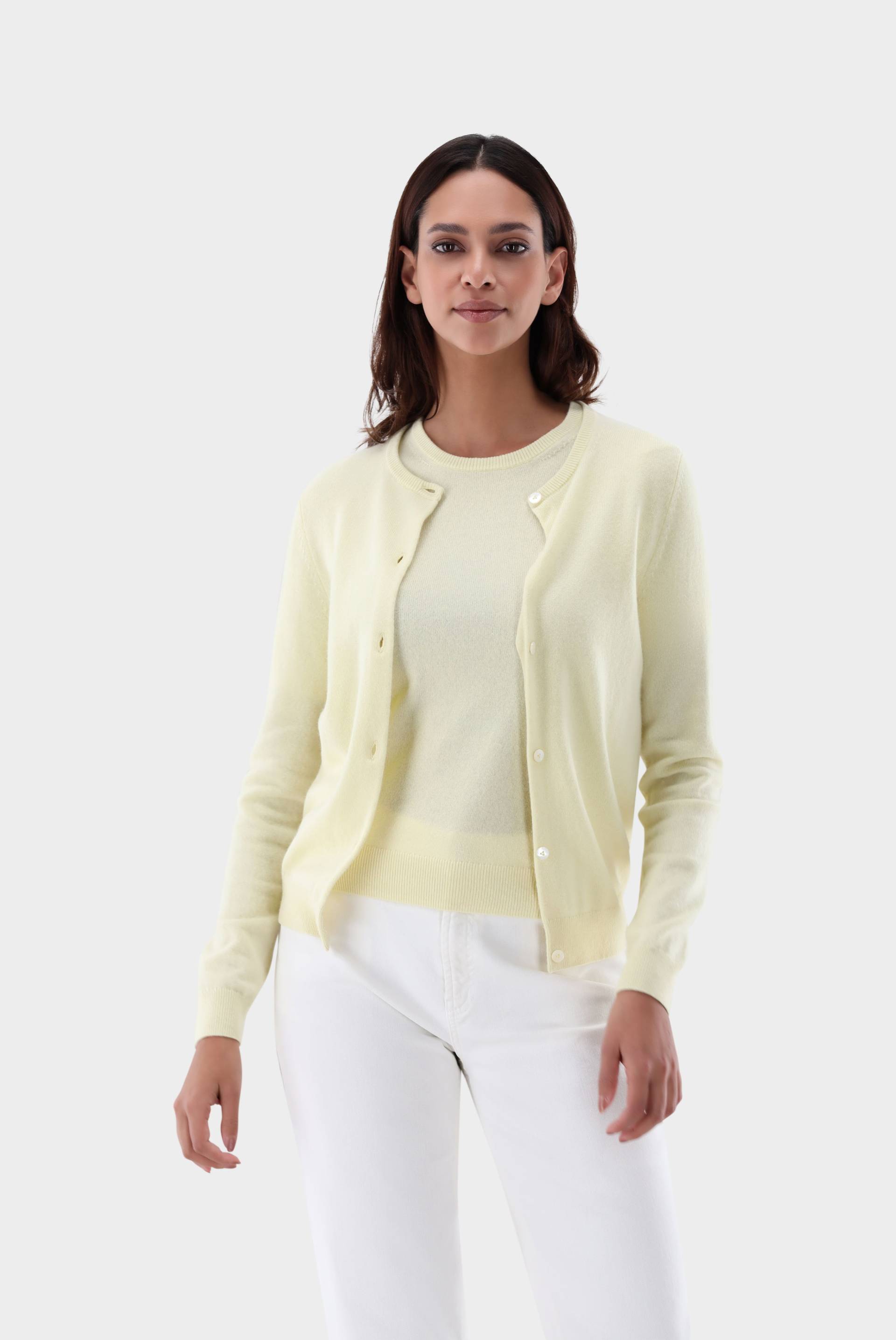 Strickjacke aus Kaschmir mit Rundhalsausschnitt von van Laack