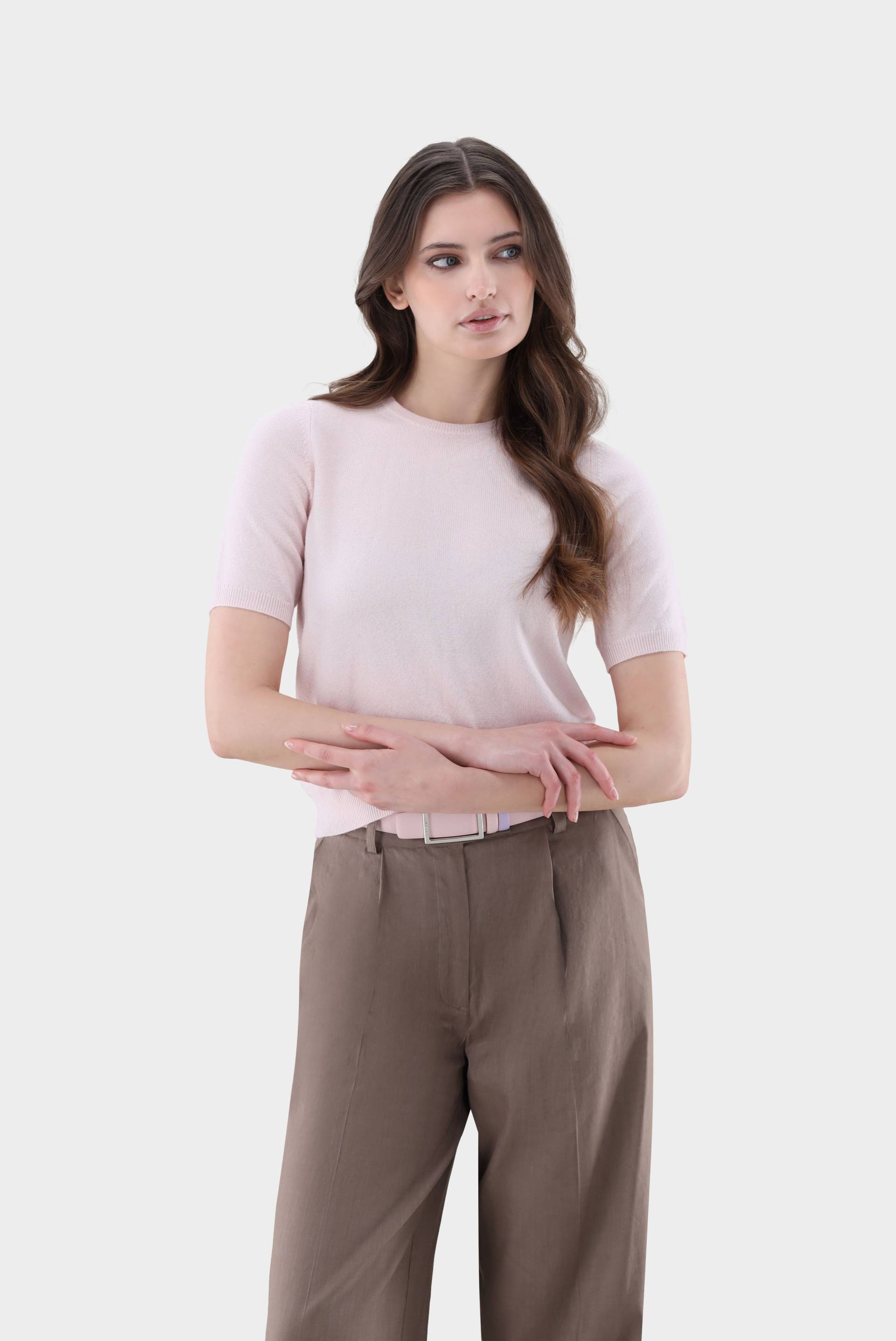 T-Shirt gestrickt aus Kaschmir von van Laack