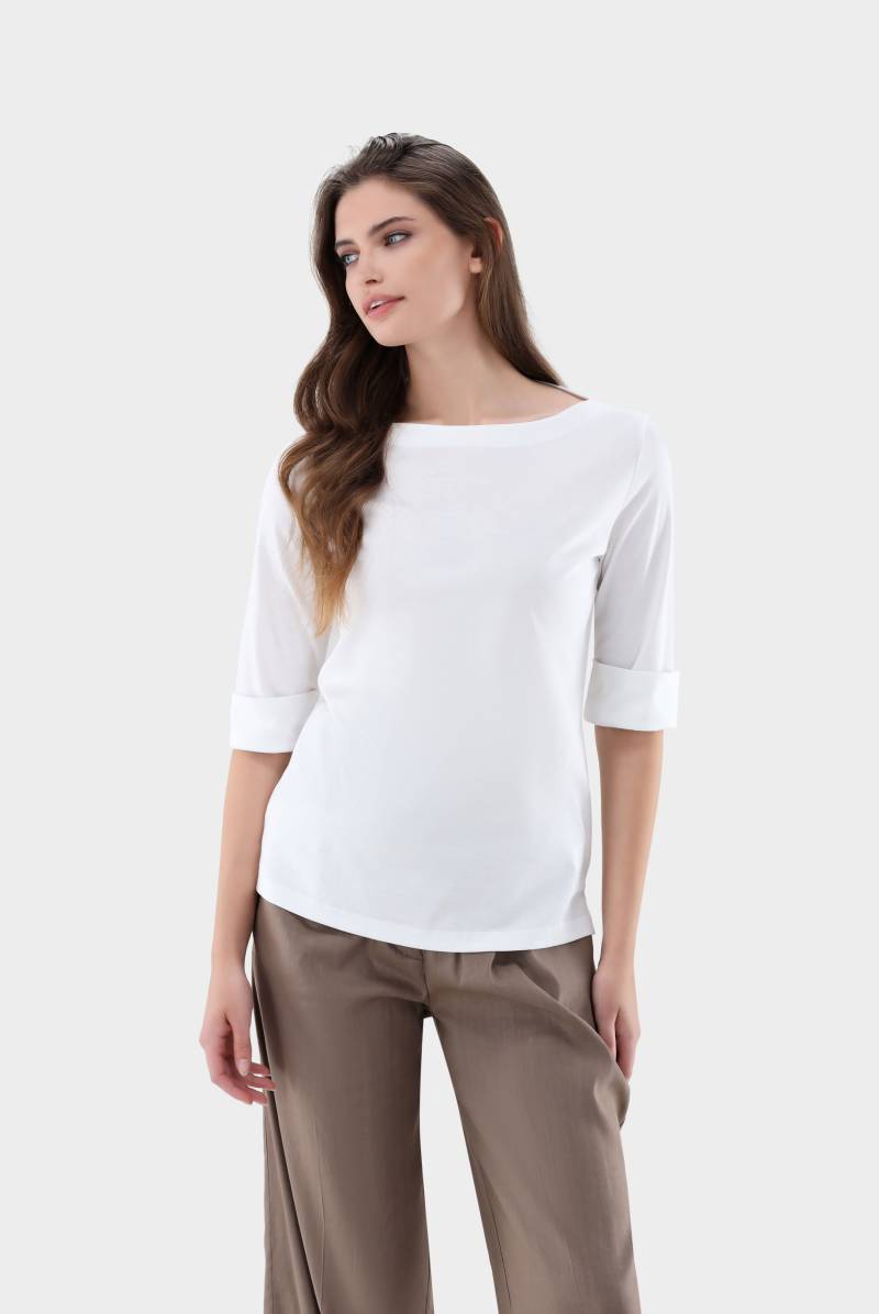 T-Shirt mit U-Boot Ausschnitt und Halbarm von van Laack