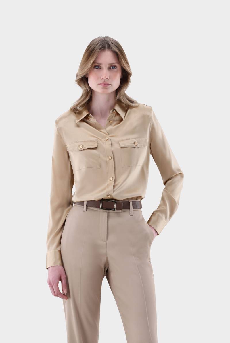 Taillierte Hemdbluse aus Seide mit Brusttaschen von van Laack