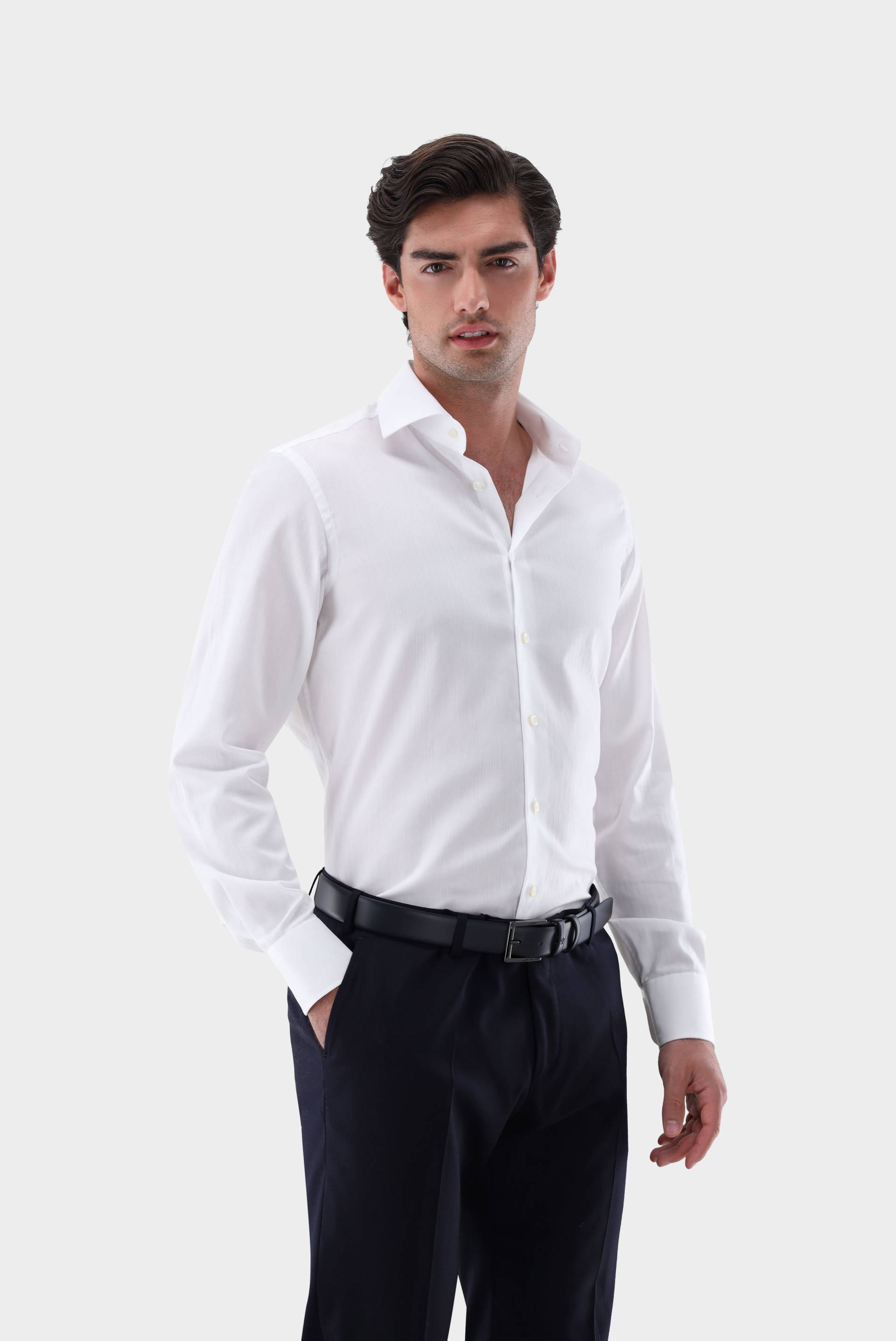 Tonal gestreiftes Businesshemd Tailor Fit von van Laack